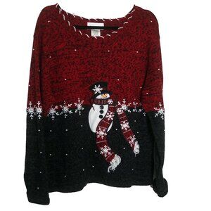 Mandal Bay Women's Snowman Sweater